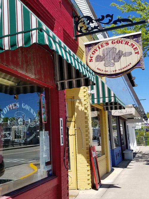 Scovie's Gourmet is right on Bridge Street. at Scovie's Gourmet in Charlevoix