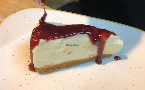 White Chocolate Cheesecake (gluten free) at Sage Vegan Cafe in Crawley
