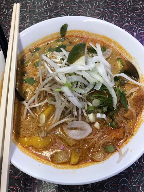 Vegan Laksa at Laksa King in Vancouver