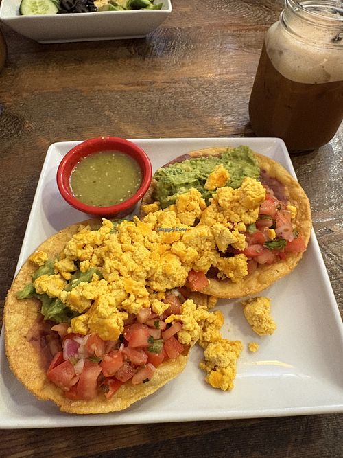 Huevos rancheros sub tofu scram no cheese   at Tosti in Hoboken