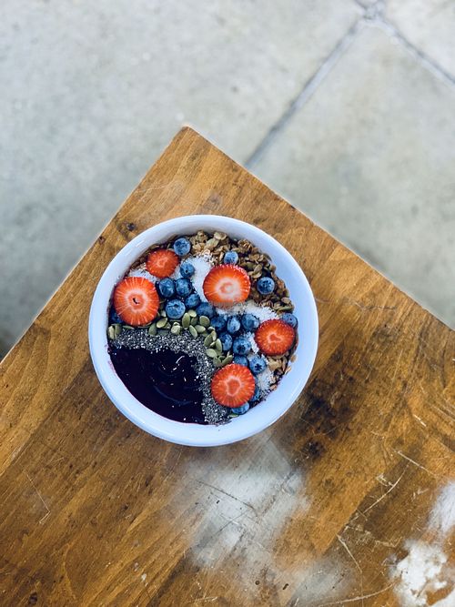 Blueberry açaí smoothie bowl  at Verde in Hopewell