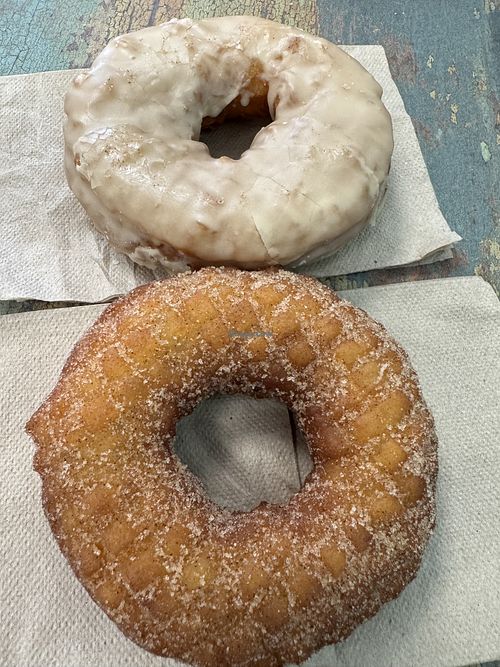 Maple and a cinnamon sugar   at The Holy Donut - Commercial St in Portland