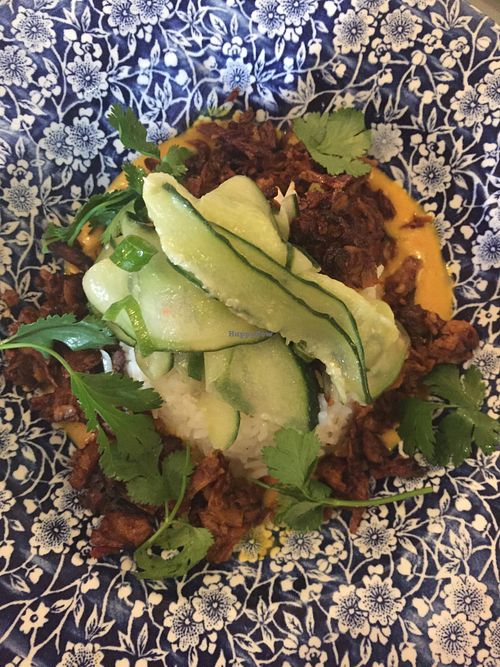 Delicious vegan hoisin duck salad! at Bill's in Tunbridge Wells