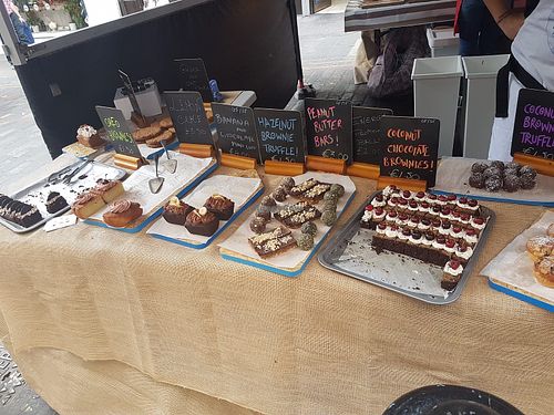 Cakes  at Soho Vegan Market in London