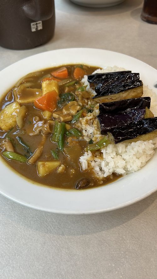 ZANMAI curry with spinach, mushrooms, eggplant and mixed veggies  at CoCo Ichibanya - Nakagyo Kawaramachi Sanjo in Kyoto