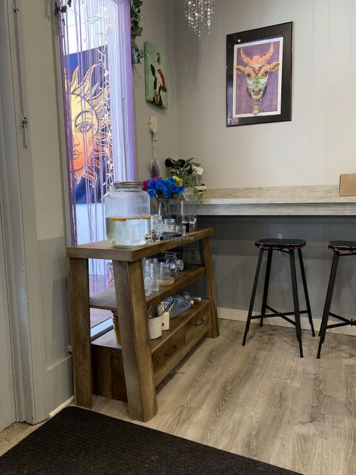 Water at 96 Lives Vegan Bakery and Cafe in Lancaster