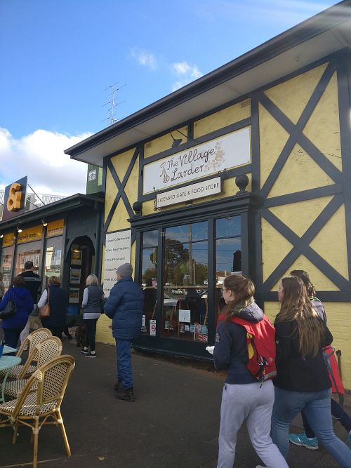 From the outside at The Village Larder in Woodend