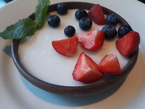 Vegan coconut panna cotta at The Royal Oak in Orpington