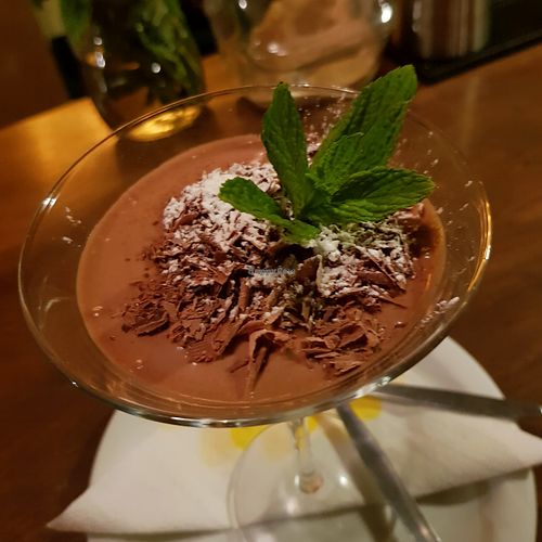 Choc coconut mousse  at Sally's Arhondiko in Ios