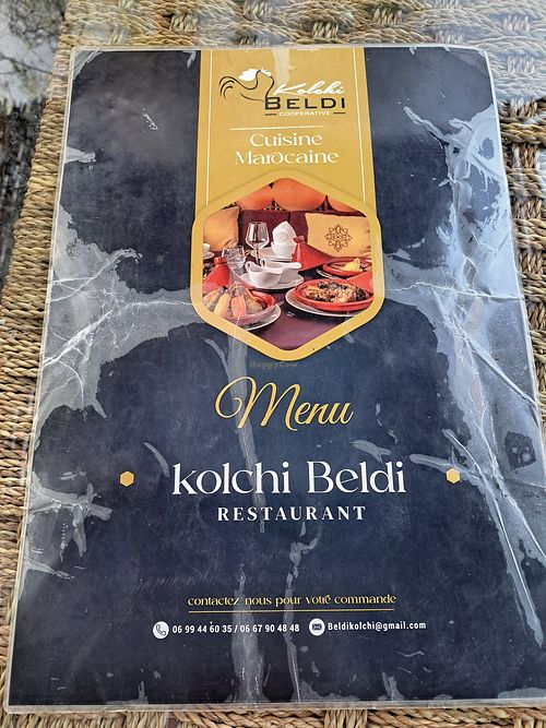 Menu at Terre d'Eveil in Marrakech