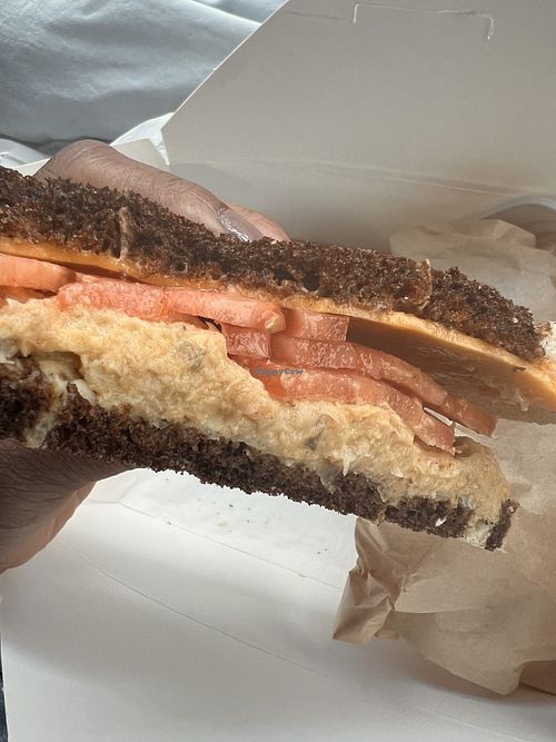 Tuna “chickpea” melt  at Vegelicious in Nashville