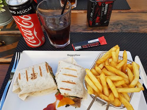 Wraps with fries at Rockefellas in Lagos