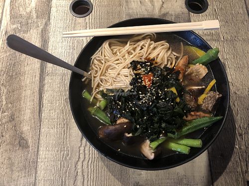 Vegan Ramen!  at Vege Creek 蔬河 - Shin Kong Mitsukoshi Zhongzheng in Taipei
