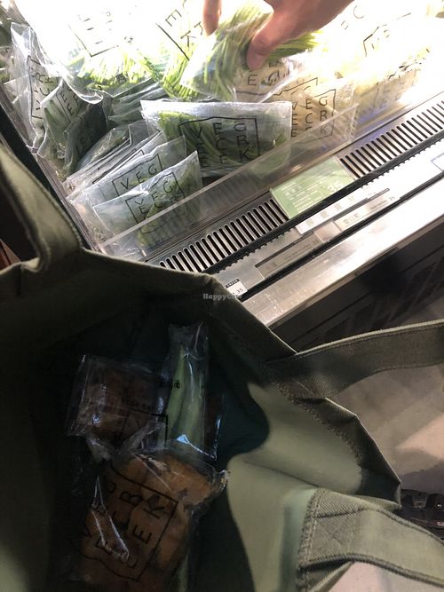 choosing your ingredients  at Vege Creek 蔬河 - Shin Kong Mitsukoshi Zhongzheng in Taipei