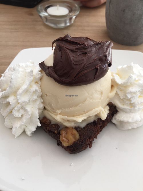 More brownies with ice cream and Nutella  at NiceCream in Santiago