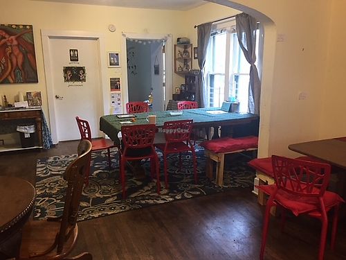 Indoor eating area at Wattle Tree Place in Vancouver