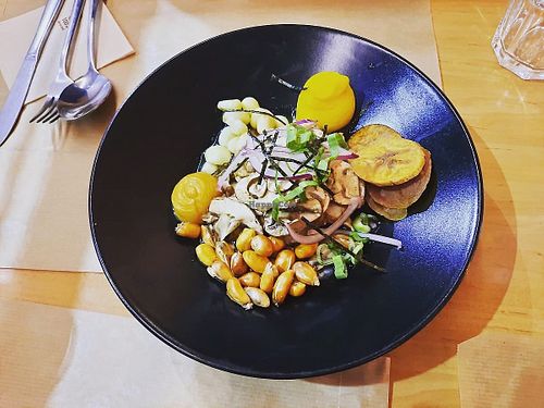 Ceviche  at Los Andenes Vegan in Madrid