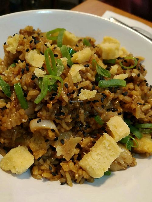 Arroz chaufa (con influencias asiáticas) at Los Andenes Vegan in Madrid
