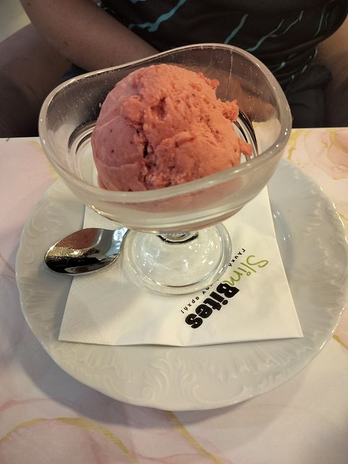 Strawberry ice cream. at Slim Bites in Athens