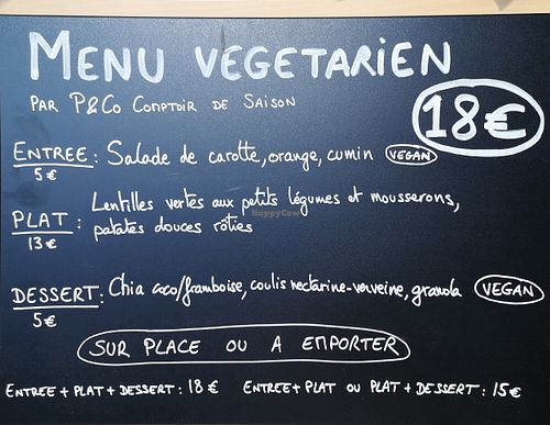 example of a menu at Brumes in Annecy