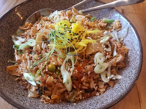 Kimchi fried rice 15.50€ at SOIL Vegan Cafe - West in Amsterdam