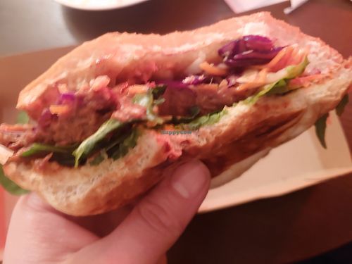 Jackfruit burger  at SOIL Vegan Cafe - West in Amsterdam