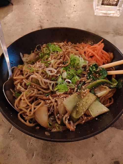 Dragon noodles at SOIL Vegan Cafe - West in Amsterdam