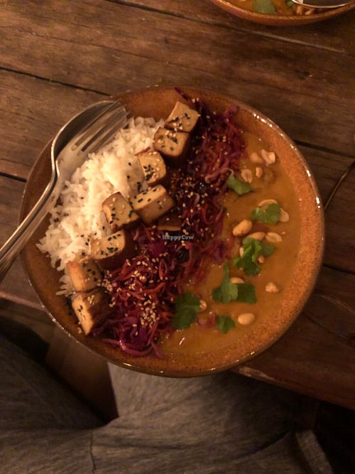 Peanut curry at SOIL Vegan Cafe - West in Amsterdam