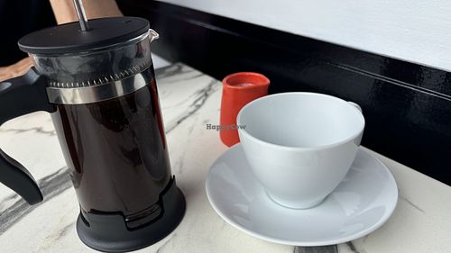 French press coffee  at Mina Maria in Newtown