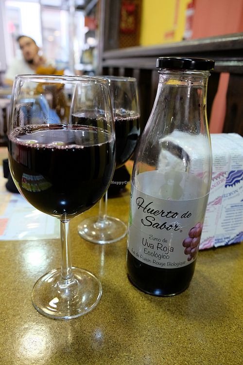 Red grape juice at El Piano in Granada