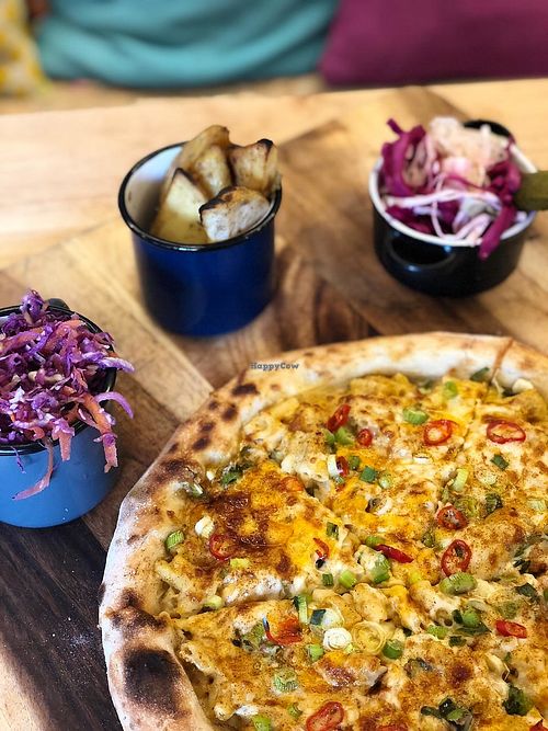 Mac N Cheese Special
with Sides of Slaw & Woodfired Wedges
 at The Secret Pizza Co in Castletown