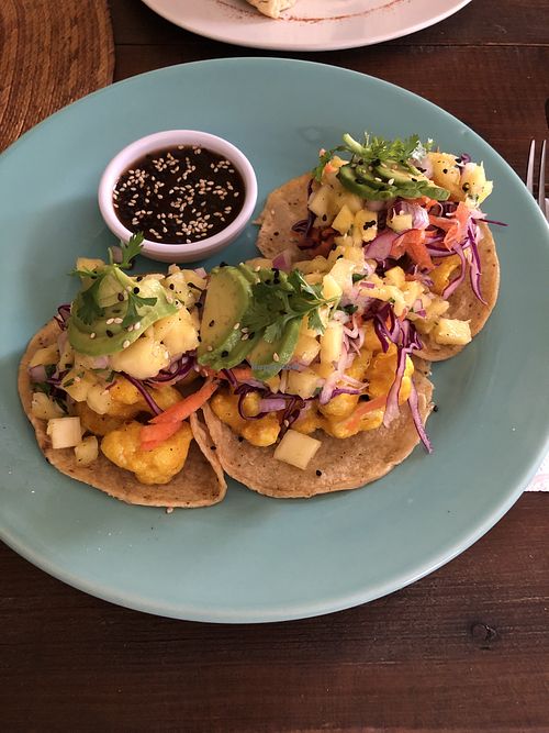 Cauliflower Tacos  at Chaya & Cacao in Isla Mujeres