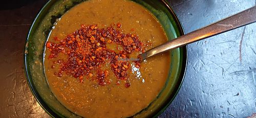 Sweet potato, peanut, etc, soup at Birdie num num in Paris