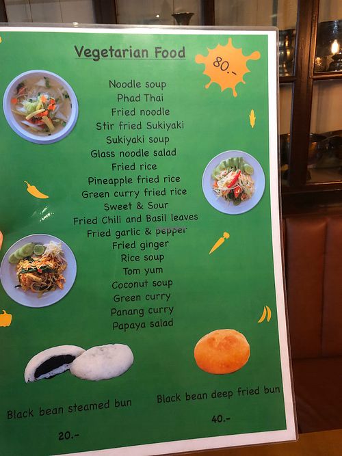 Veg menu at Dara Kitchen in Koh Samui