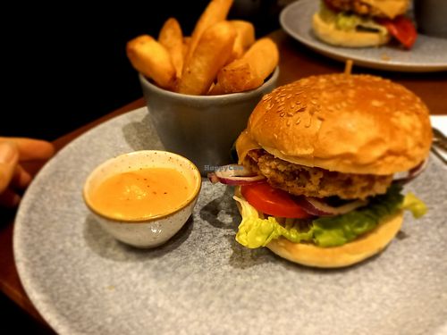 Chickpea burger at The Harrow Inn in Warlingham