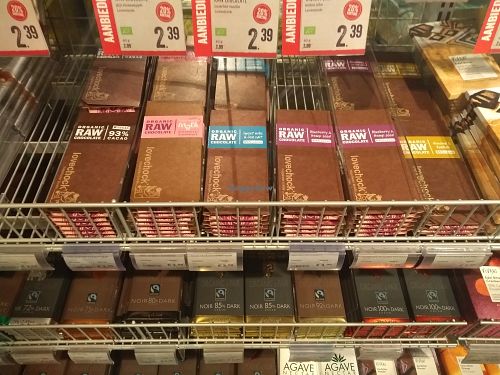 Raw vegan chocolates at EkoPlaza - Stationsweg in The Hague