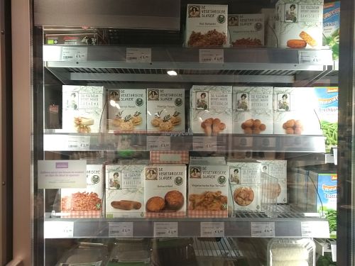 Vegan meat substitutes at EkoPlaza - Stationsweg in The Hague