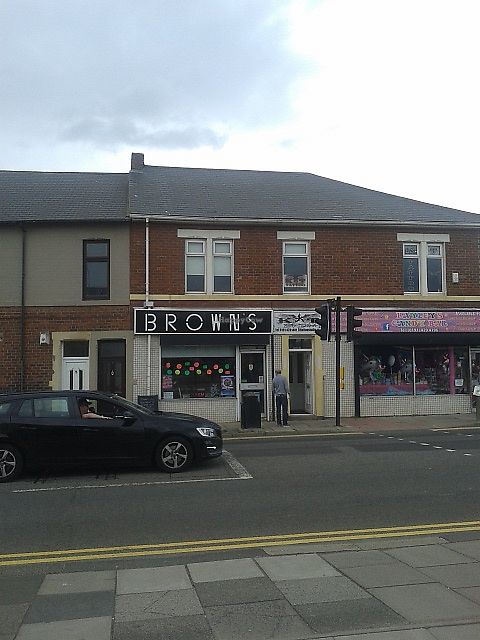 Outside Browns  at Brown's in Hebburn
