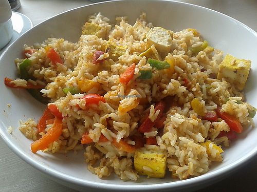 Brown rice, peppers and tofu at Brown's in Hebburn