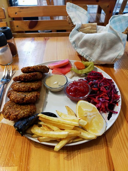 Falafel plate at Gabo Kitchen in Diyarbakir