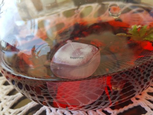 Hibiscus iced tea at Surya Cafe in Portimao