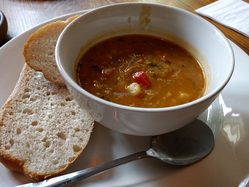 Vegan Soup at The Castle in Castleton