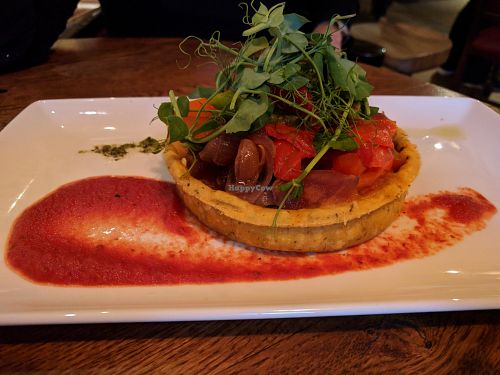 THYME-ROASTED PLUM TOMATO TART at The Castle in Castleton