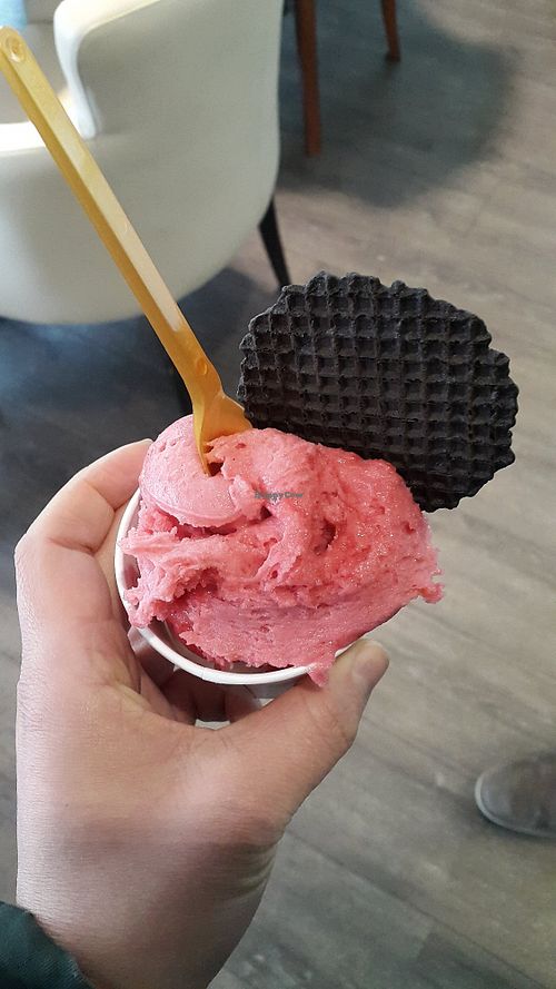 Strawberry fruit ice at Die Eismacher in Volkach