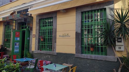 Outside seating at Nan in Lesvos