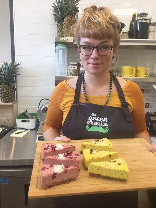 Yummy cheezecakes! at The Green Moustache in Edmonton