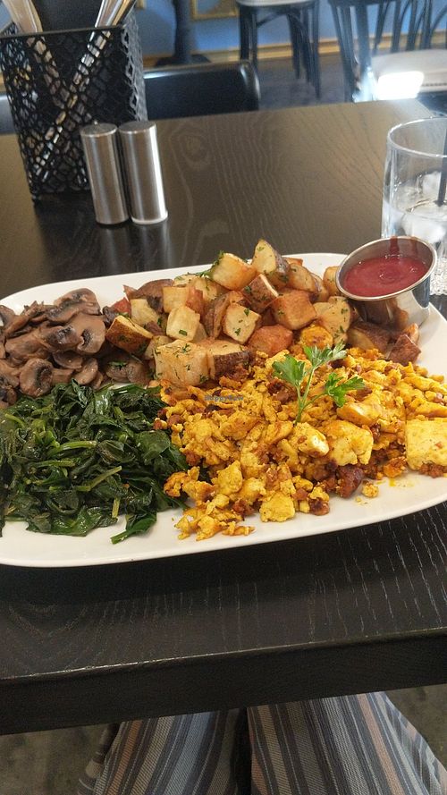 Vegan plate at Lazy Hippo at The Whiskey House in San Diego