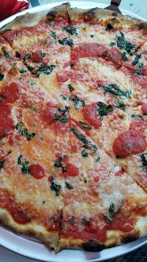 Vegan pizza at Frankie's Of Bay Ridge in Brooklyn