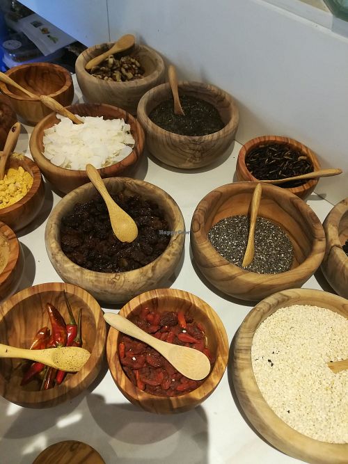 Ingredients for smoothie bowls at Moss in Mallorca