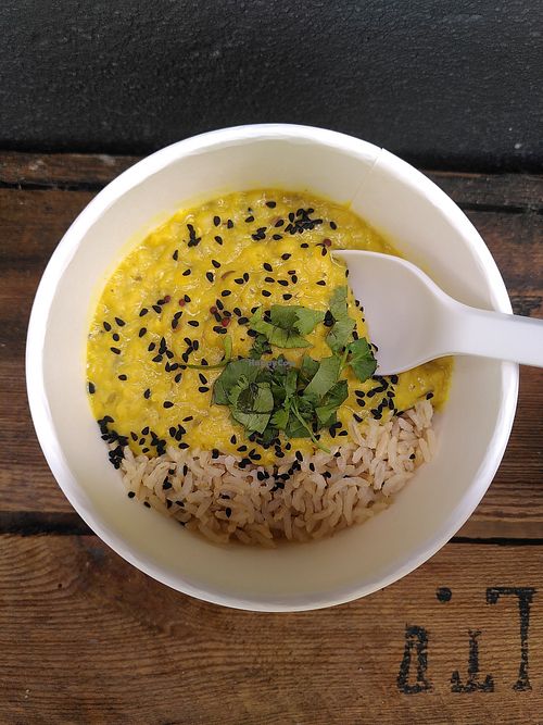 Lush Lemony Dal at Sprout at The Yard in Perranporth